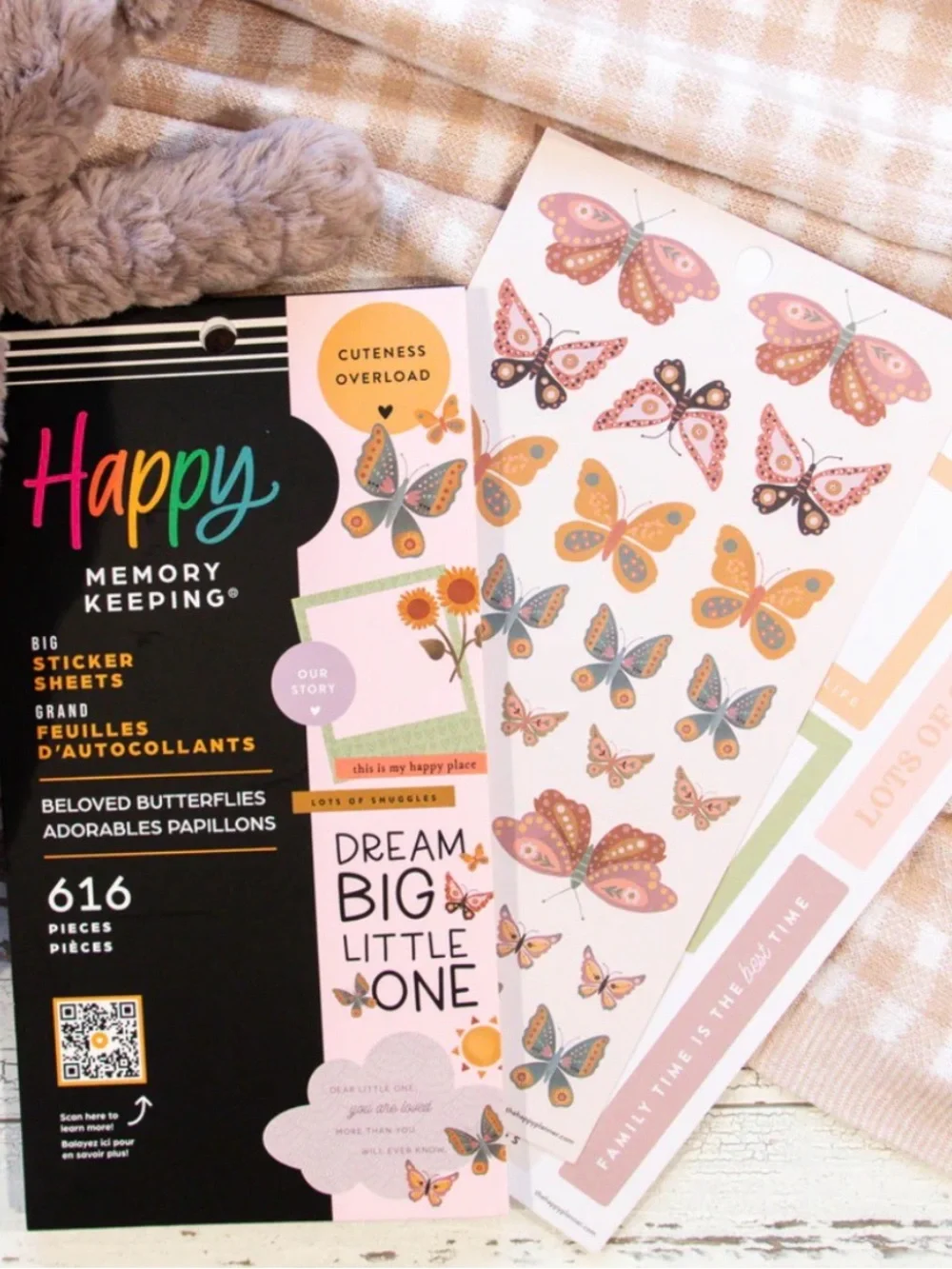 NWT-Happy Planner-Beloved Butterflies Baby VALUE PACK STICKERS - BIG